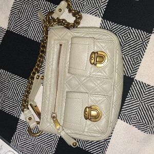 Elegant Cream Quilted Leather Bag